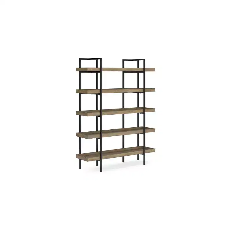 76 5 Shelf Bookcase, Light Brown