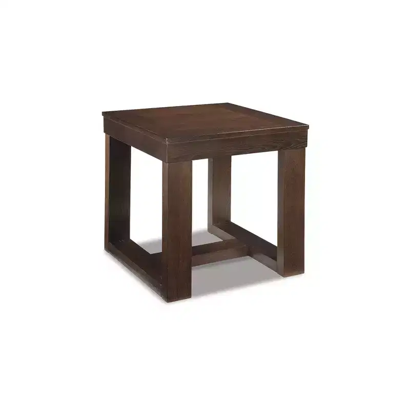 Signature Design by Ashley Contemporary Watson End Table Dark Brown
