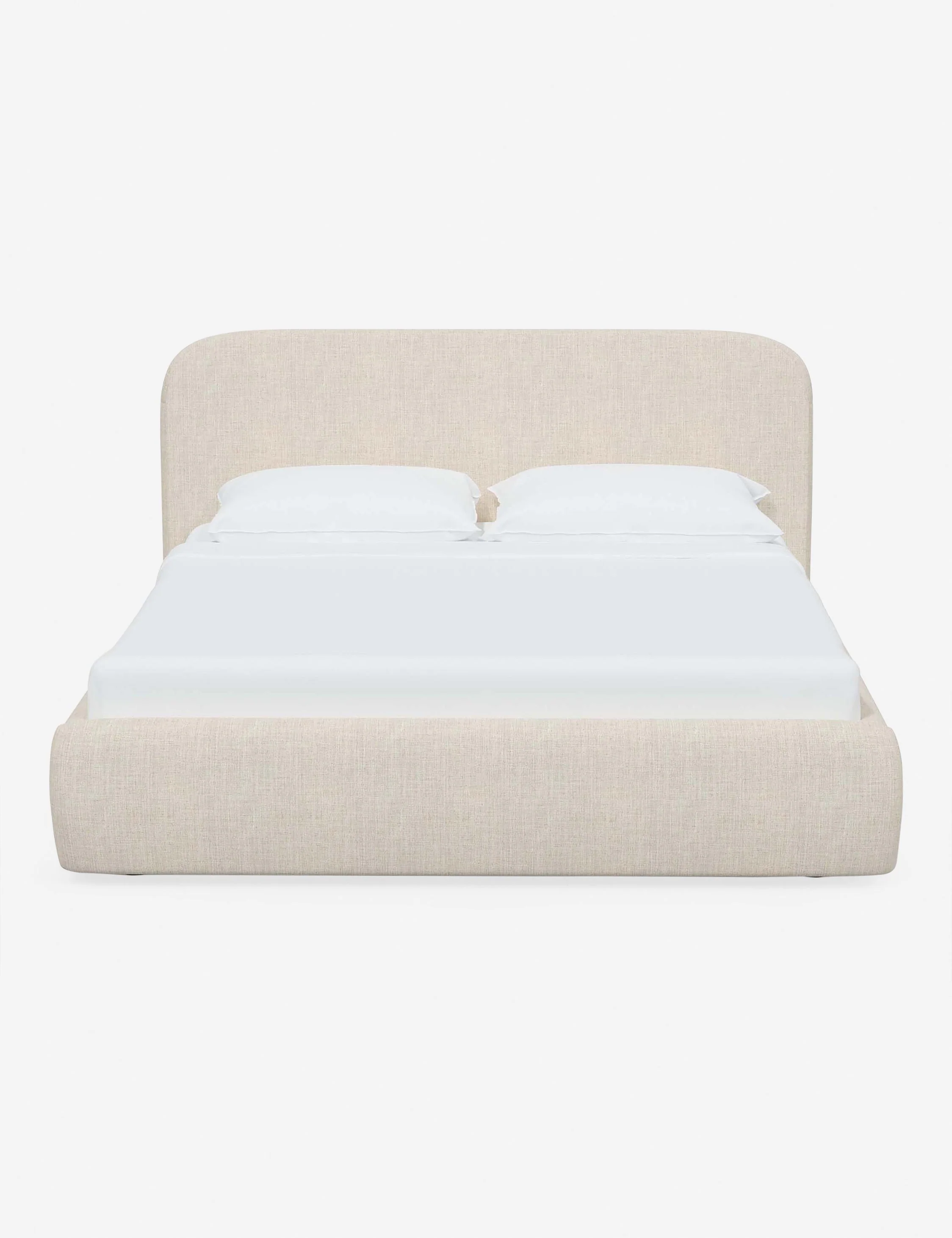 Bed A streamlined design and low, rounded headboard bring soft appeal to this upholstered bed frame. Choose from a wide range of fabrics and tones