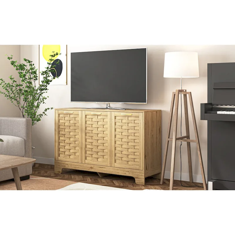 Coffee Bar Cabinet Buffet Sideboard with Drawer and Adjustable Shelf