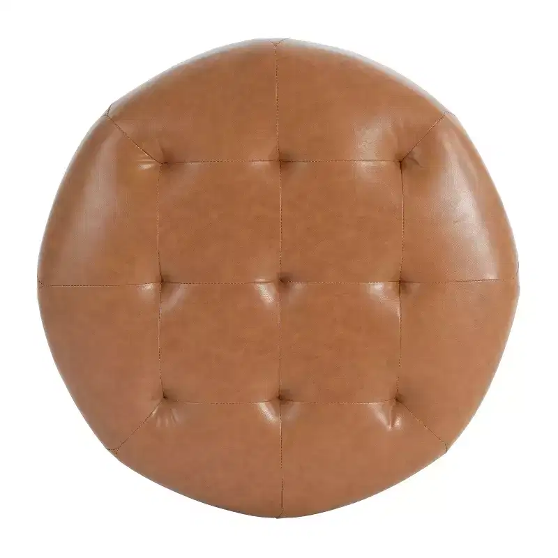 Christopher Knight Home Furina Modern Upholstered Button Tufted Round Ottoman