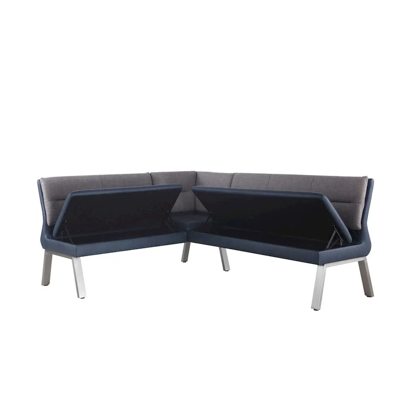 Somette Janice Two-Tone Nook and Table Dining Set