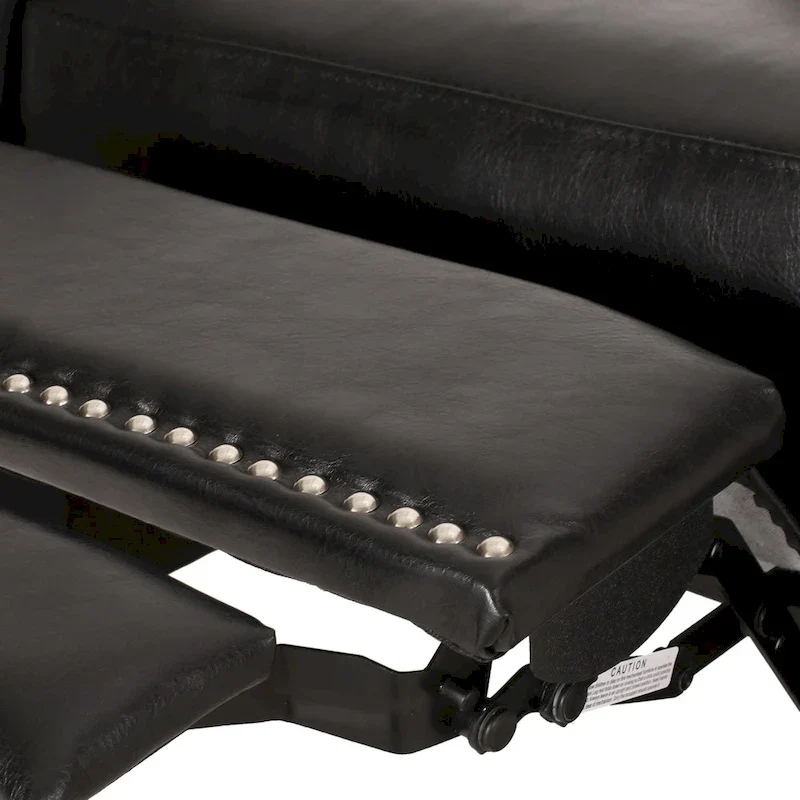 Cavanaugh Upholstered Pushback Recliner with Nailhead Trim by Christopher Knight Home