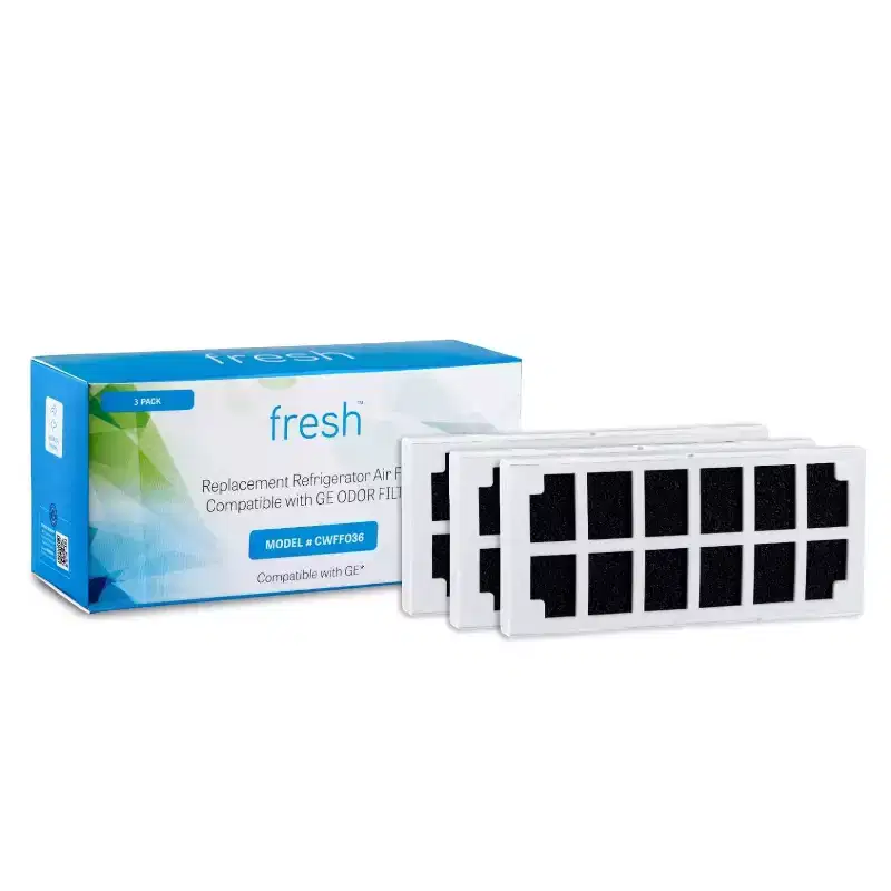 Mist Replacement Air Filter for GE ODOR FILTER Compatible with GE Cafe Series Refrigerator - 3pk: 100 Day Warranty