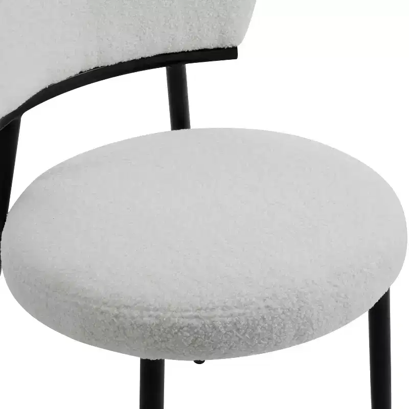 Christopher Knight Home Atrass Upholstered Dining Chair with Metal Legs (Set of 4)