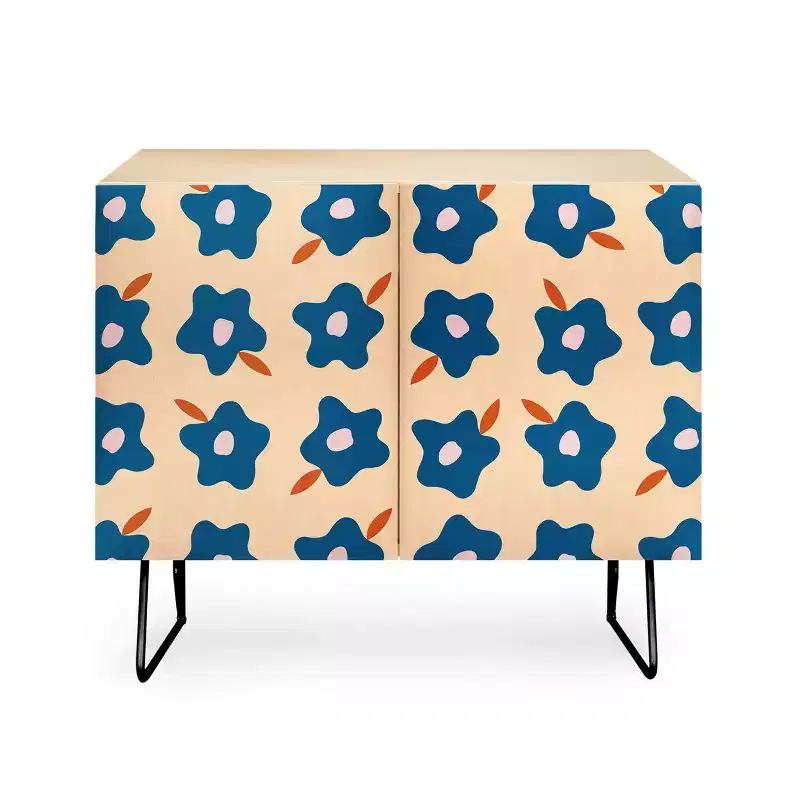 Maritza Lisa Wonky Spring Flowers Credenza - Deny Designs