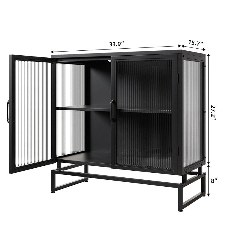Glass side cabinet