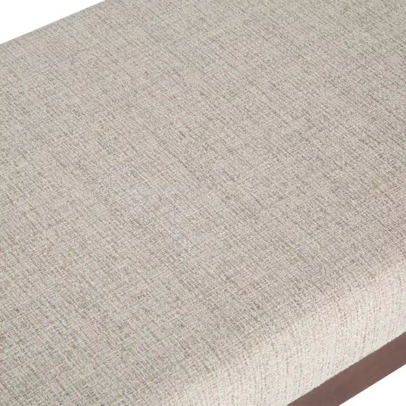 48 Nadine Mid Century Ottoman Bench Faux Air Leather - Wyndenhall