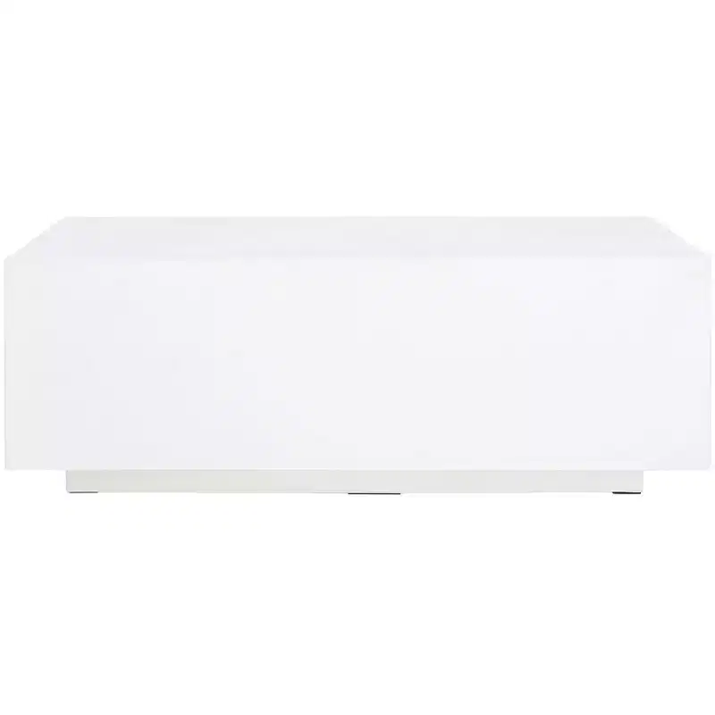 Ezro Faux Concrete Coffee Table - White - Safavieh