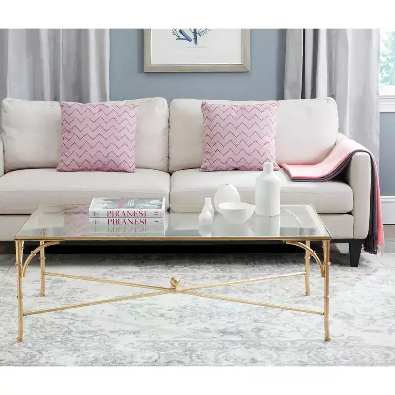 Coffee Table - Gold/Glass -