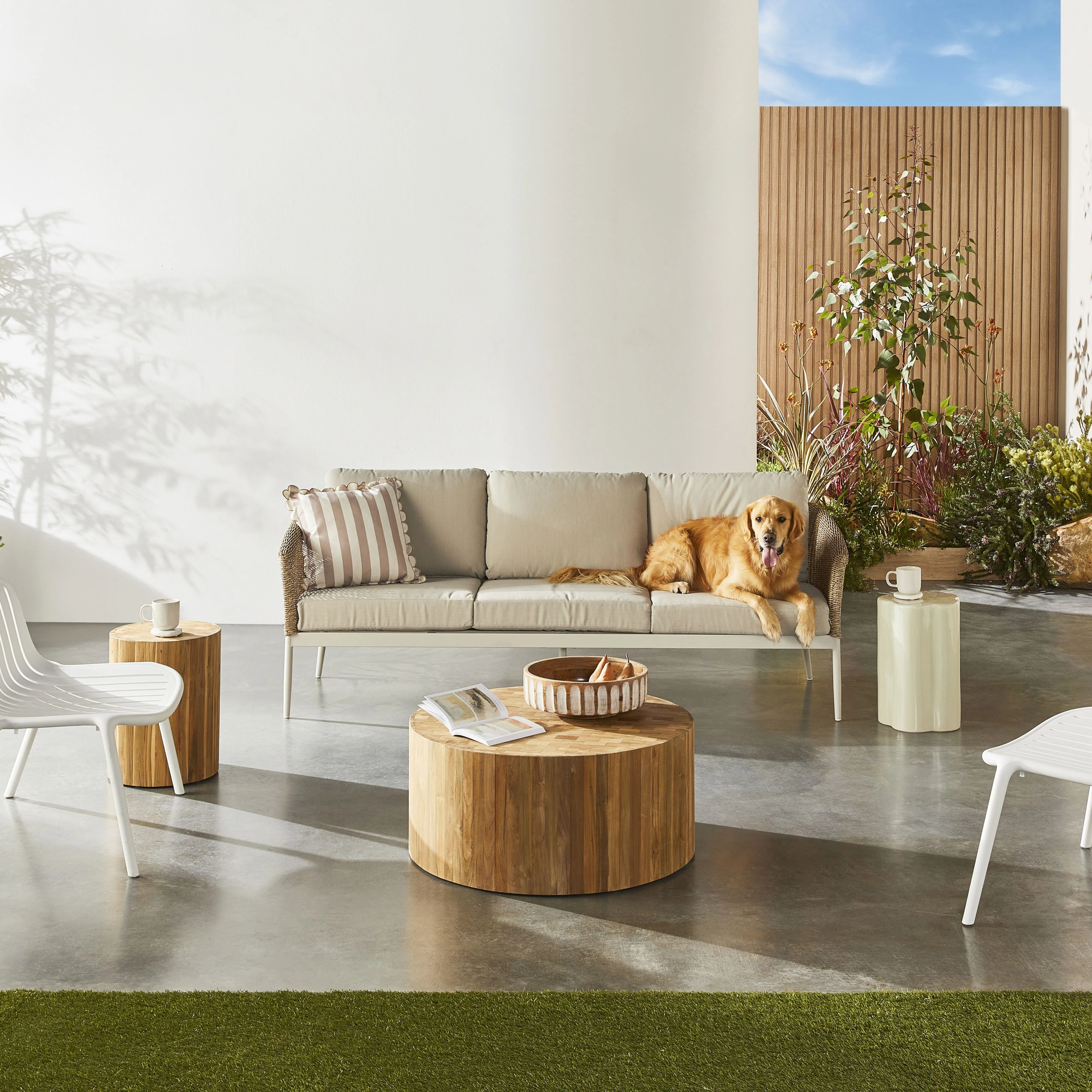 Polypropylene Stackable Outdoor Chair White