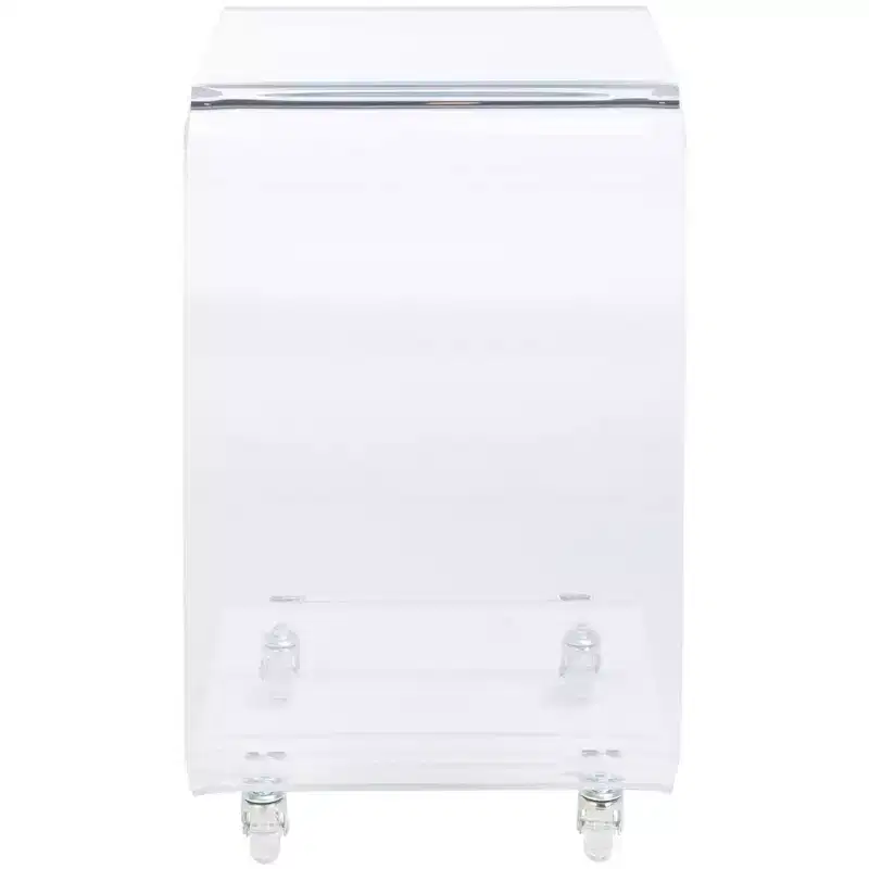Rollins Acrylic Bar Cart - BCT8006A - Clear - Safavieh