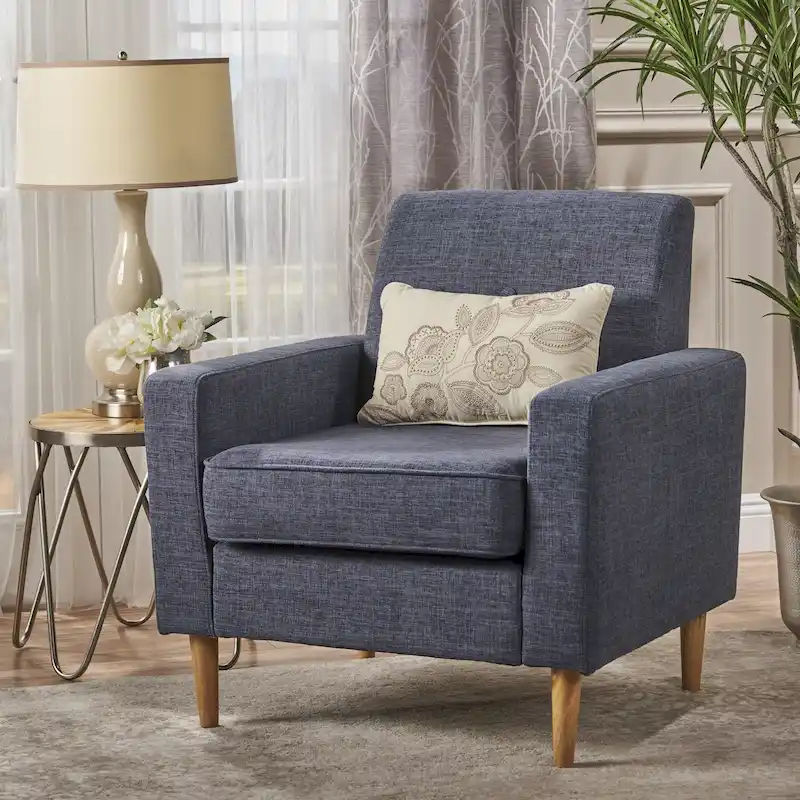 Sawyer Mid Century Modern Fabric Club Chair by Christopher Knight Home