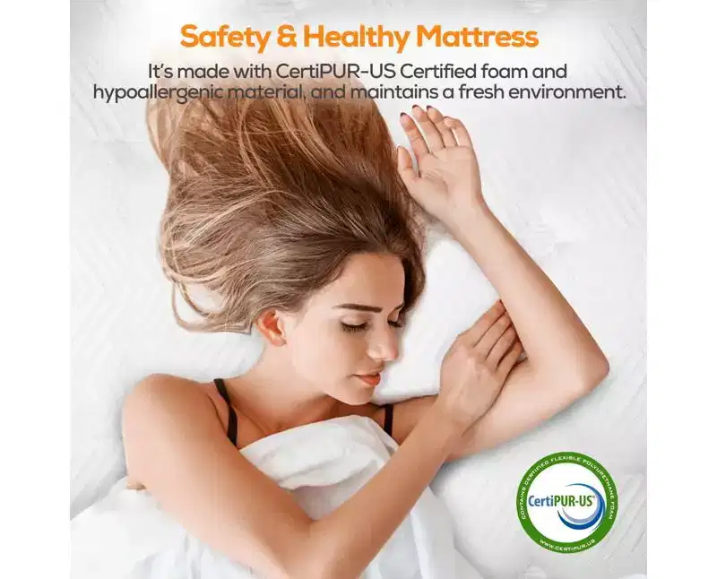 14 Queen Hybrid Mattress with Gel Memory Foam, Cooling Sleep, Pressure Relief, Motion Isolation, Medium Feel, Breathable Cover, CertiPUR-US
