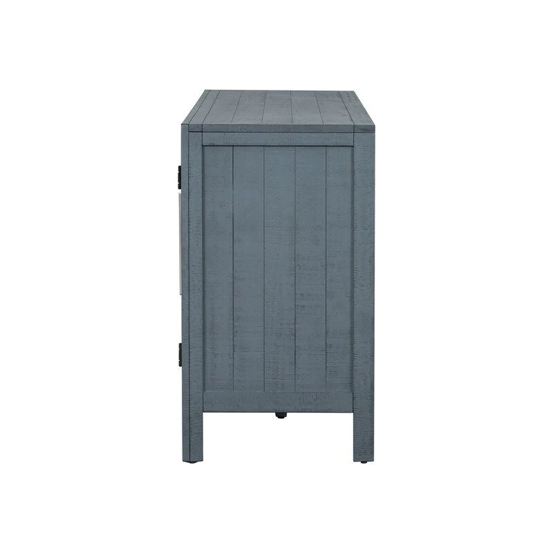 60W Cabinet Sideboard with Adjustable Shelves and Pine veneer - N/A