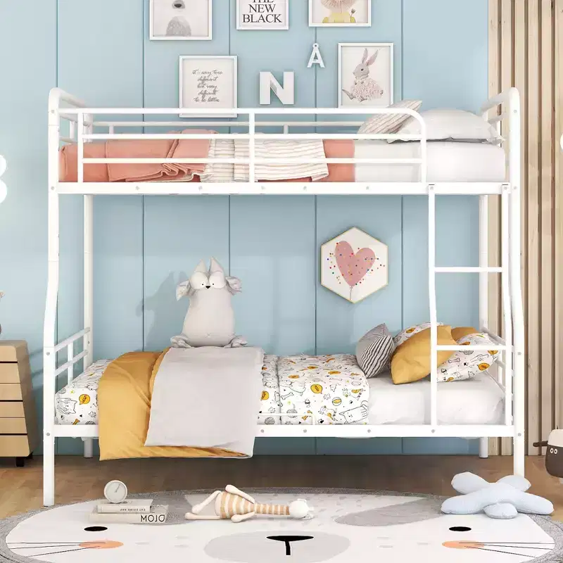 Full XL Over Queen Metal Bunk Bed - ModernLuxe