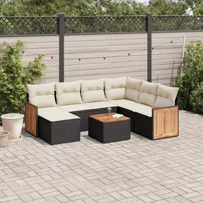 vidaXL Patio Furniture Set with Cushions and Storage