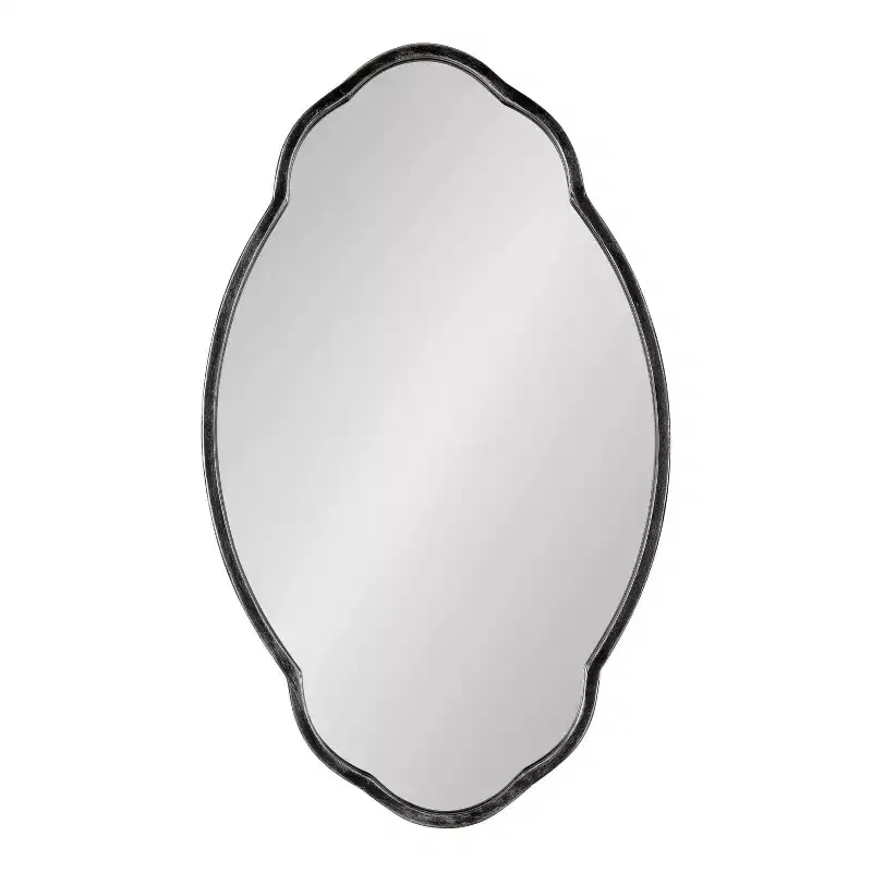 18 x 30 Magritte Scalloped Oval Decorative Wall Mirror - Kate & Laurel All Things Decor
