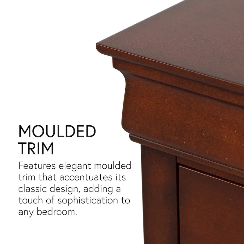 Furniture of America Devi Traditional 3-Piece Solid Wood Nightstand and Chest Set