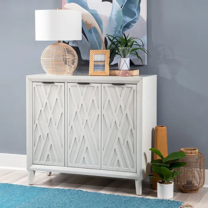 Camlin Wood 3-Door Adjustable Accent Cabinet