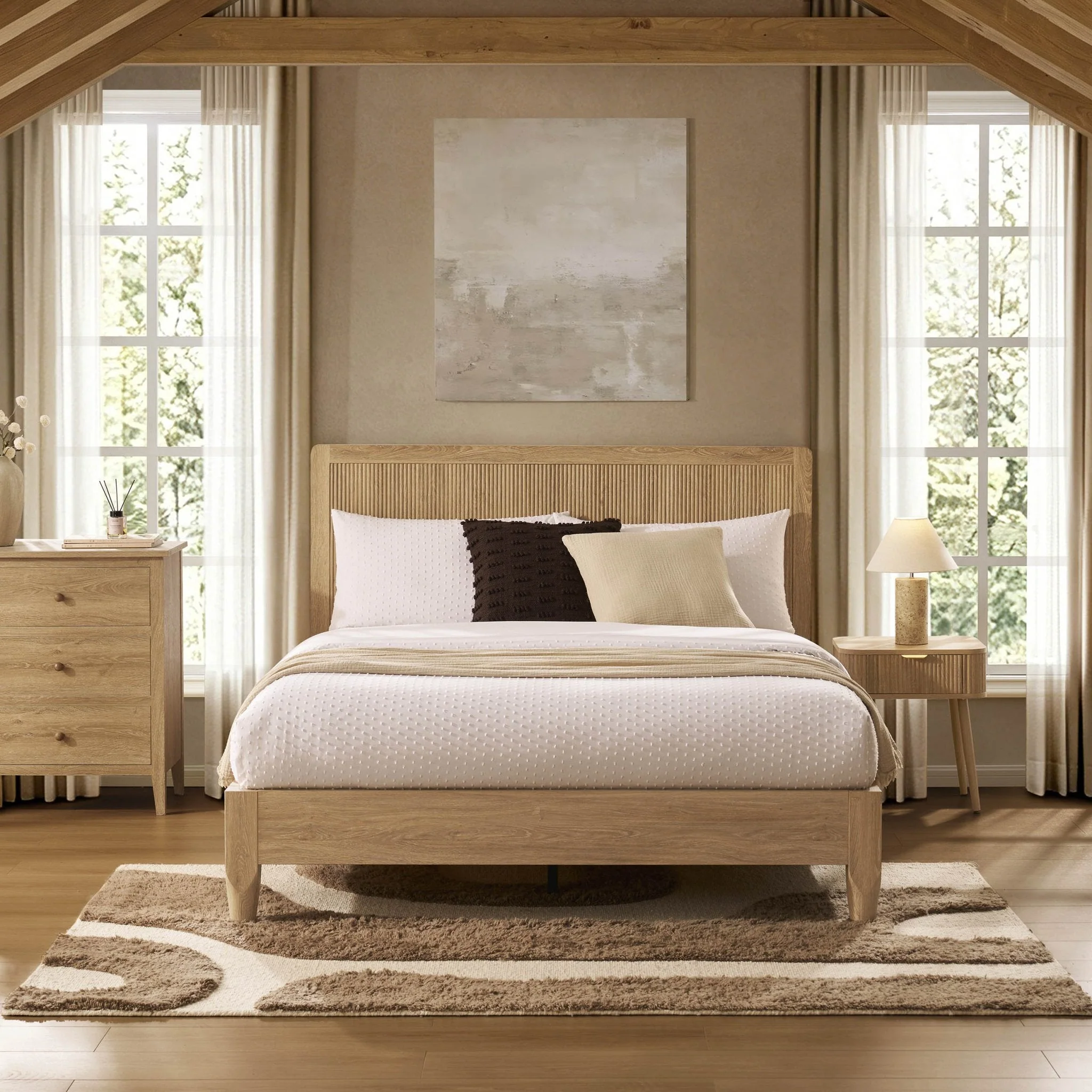 Bed - Light Wood