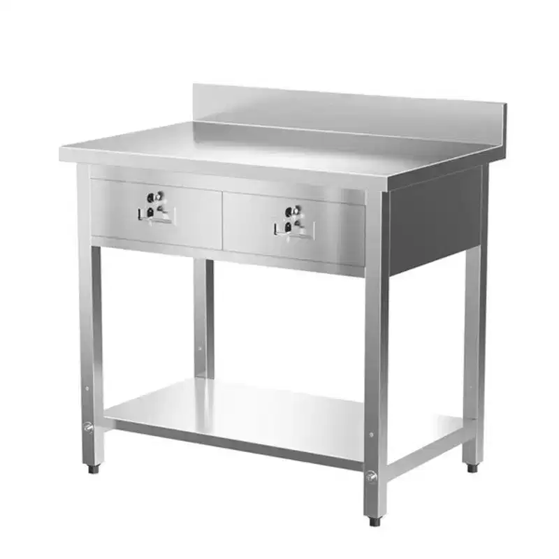 36 x 24 in. Stainless Steel Work Table with 2 Drawers