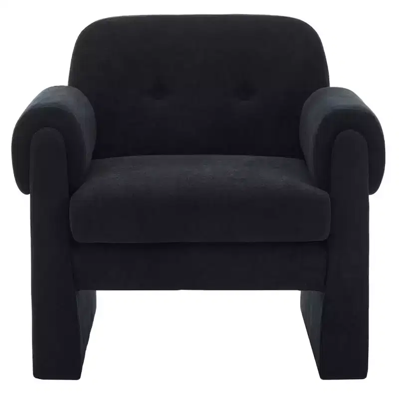 Fluffy Cloud Upholstered Accent Armchair Set of 2 Velvet Ergonomic Bedroom Reading Chair