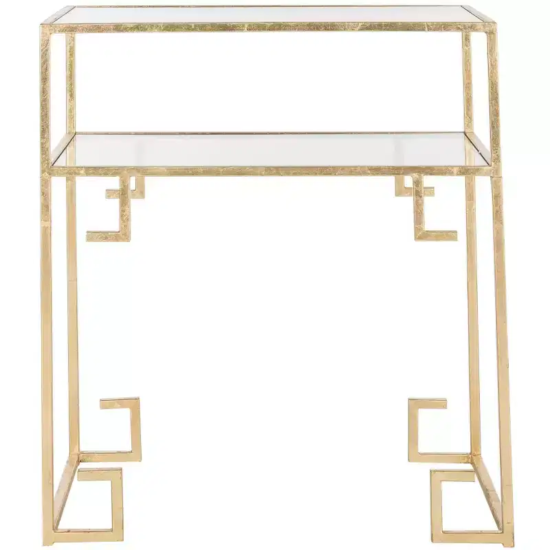 Berdine Accent Table - FOX2560 - Gold/Mirror - Safavieh Couture