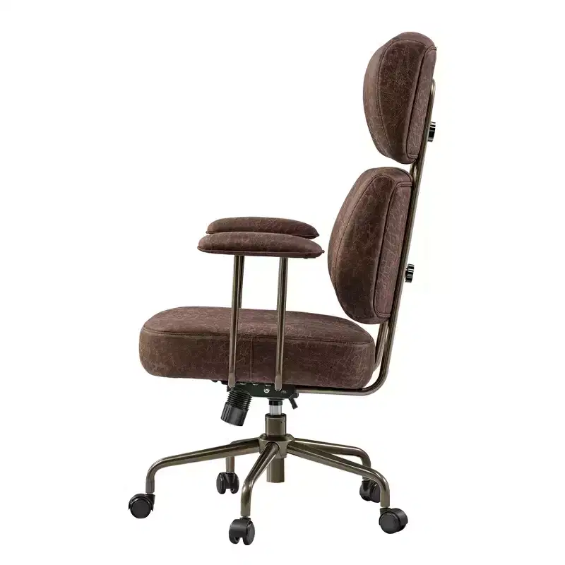 Faux Suede Fabric High Back Office Chair