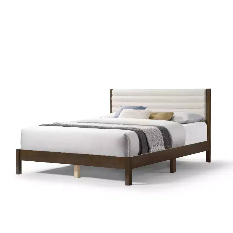 HOMES: Inside + Out Queen Belna Platform Bed with Boucle Upholstery
