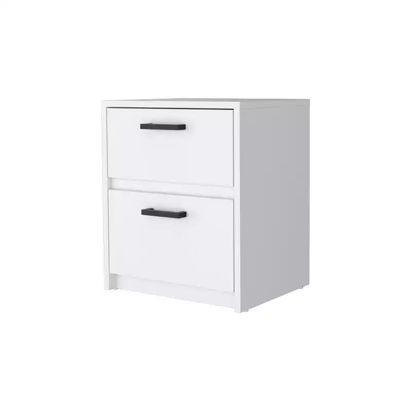 Myrtle 2 Stylish Functional 2 Drawer Nightstand for Bedroom Living Room
