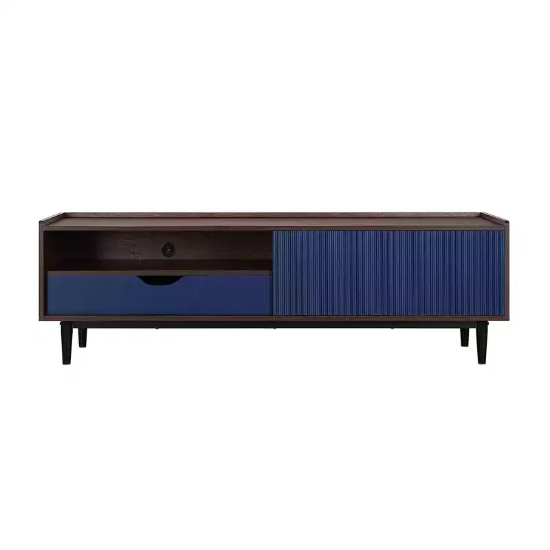 Duane Modern Ribbed TV Stand for TVs up to 55 - Manhattan Comfort