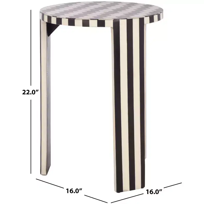 Rina Accent Table - ACC3232 - Black/White - Safavieh