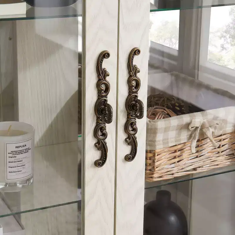 Wood & Glass Display Cabinet 47.44''H x 25.98''W x 11.81''D