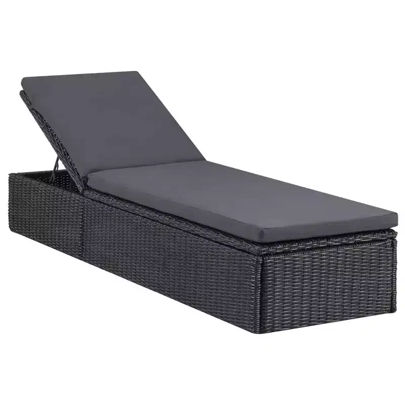 vidaXL Sunlounger and PE rattan Standard Foldable