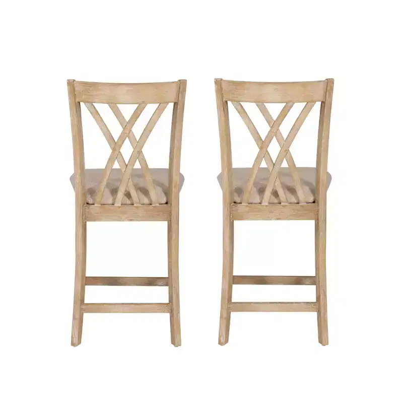 Powell Set of 2 Maggie Counter Height Barstools Natural