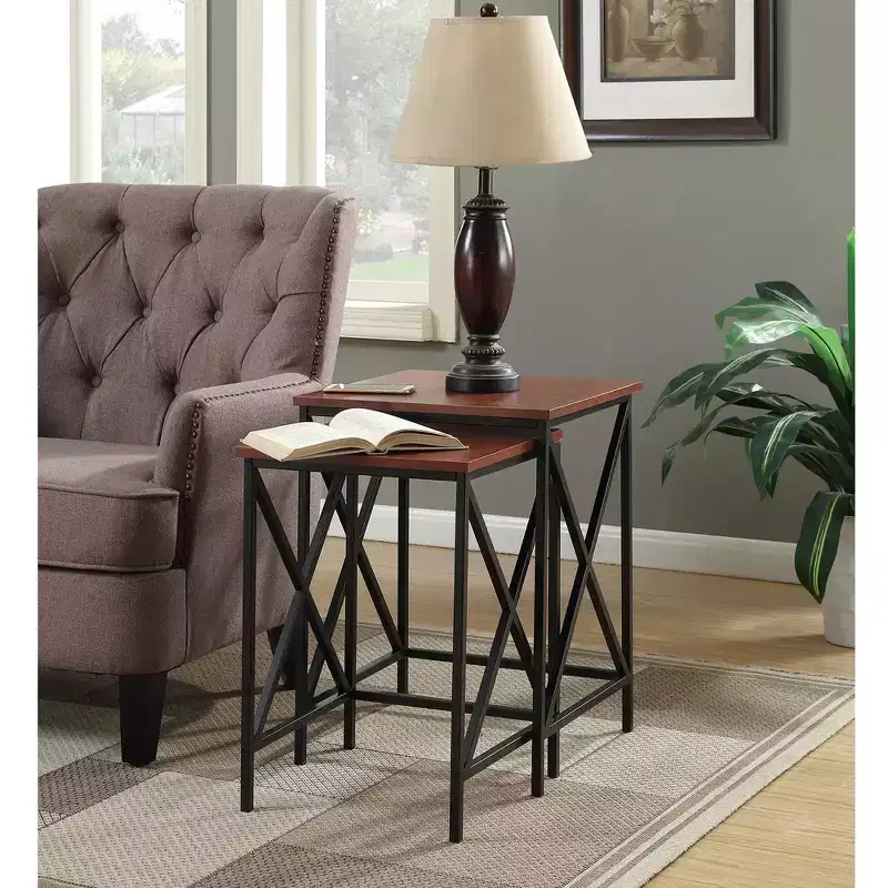 Rectangle Metal Top End Table