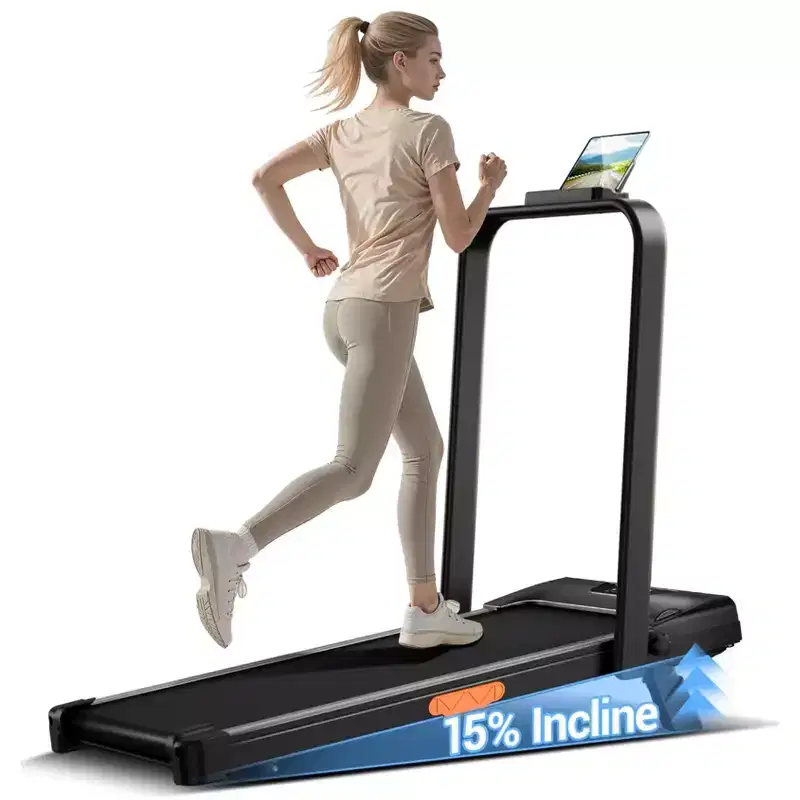 15% Incline 4-in-1 Walking Pad Treadmill, Foldable Under Desk Treadmill for Home & Office, Quiet 2.5 HP Motor