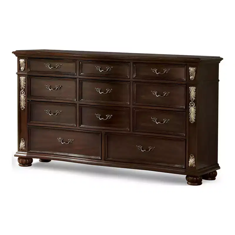 Mullberry 11 Drawer Dresser Brown Cherry