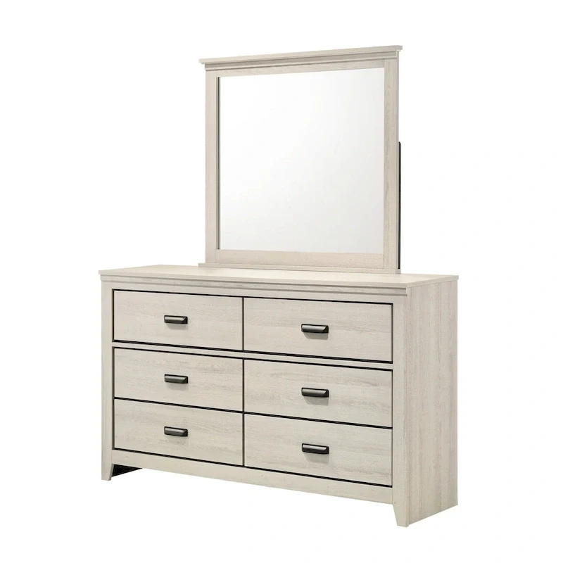 Edyth 3 Piece White LED Panel Bedroom Set