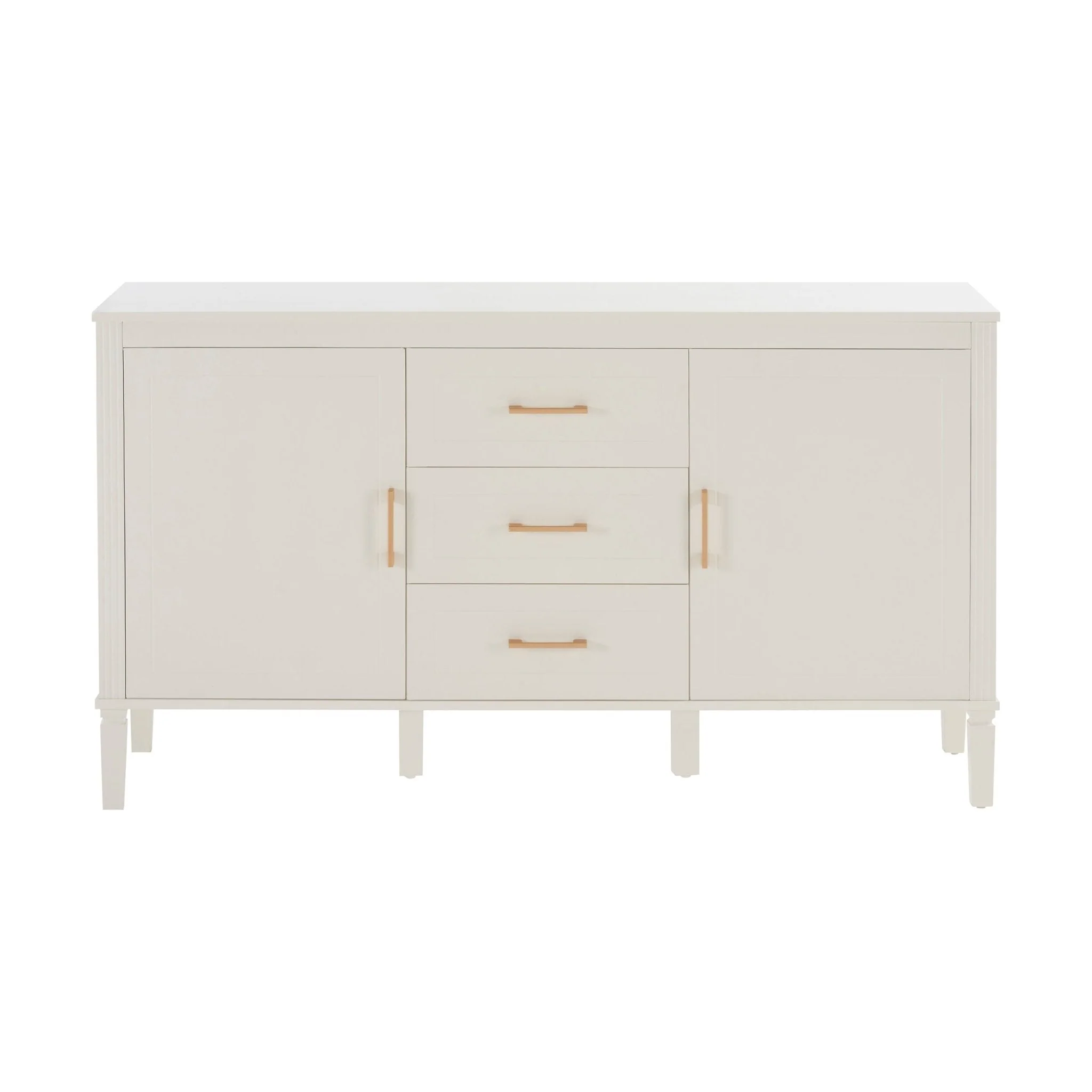 Classic Natural Painted Sideboard with Doors and Drawers for Living Room