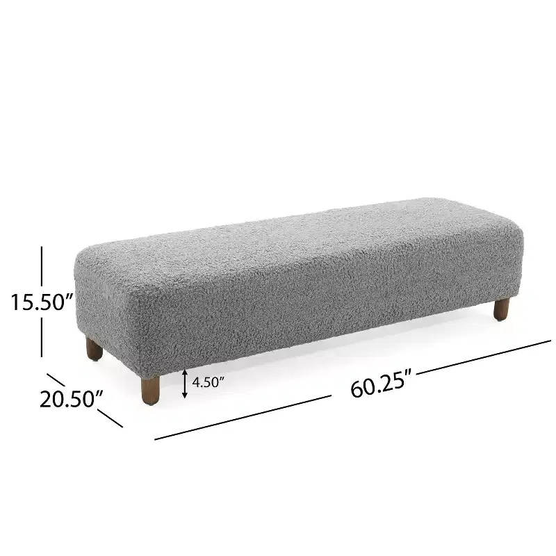 Christopher Knight Home Felix Wood Upholstered Ottoman
