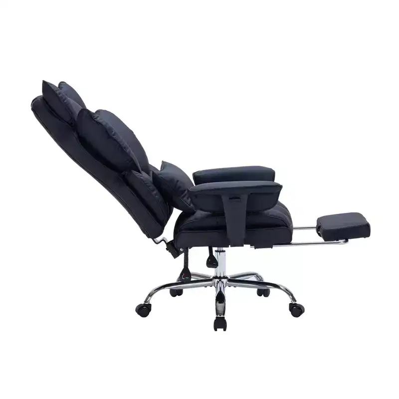 Big and Tall Office Chair with Foot Rest, High Back Gaming Chair, Leather Executive Office Chair, Ergonomic Computer Desk Chair with Lumbar Support