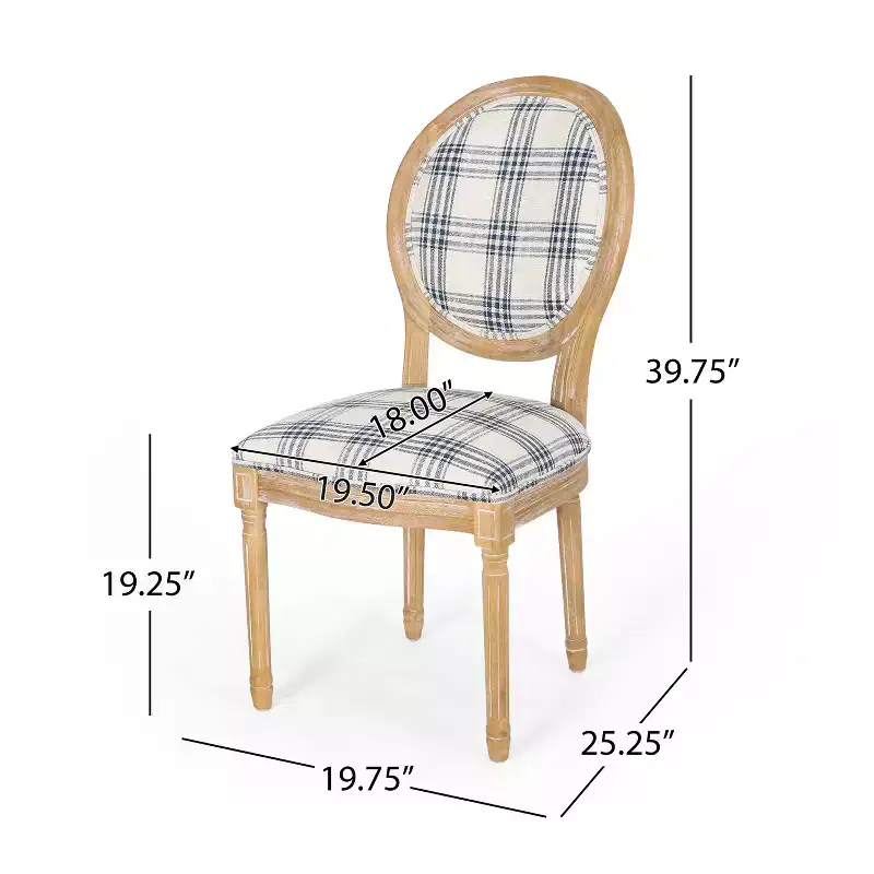 GDFStudio Newman Traditional Upholstered Rubberwood Dining Chairs (Set of 4)