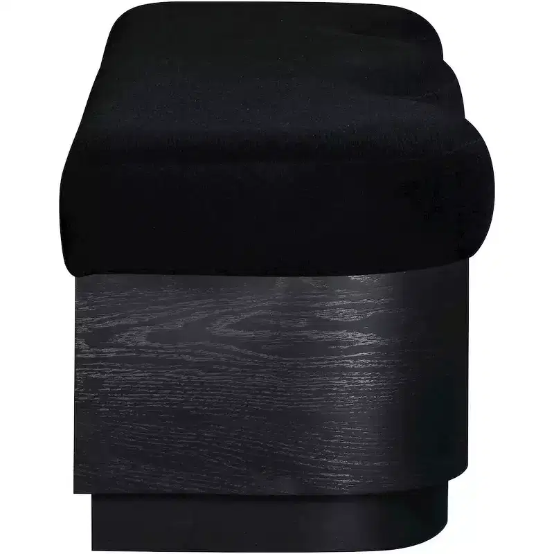 Meridian Furniture,Savoy Velour Fur Fabric Bench
