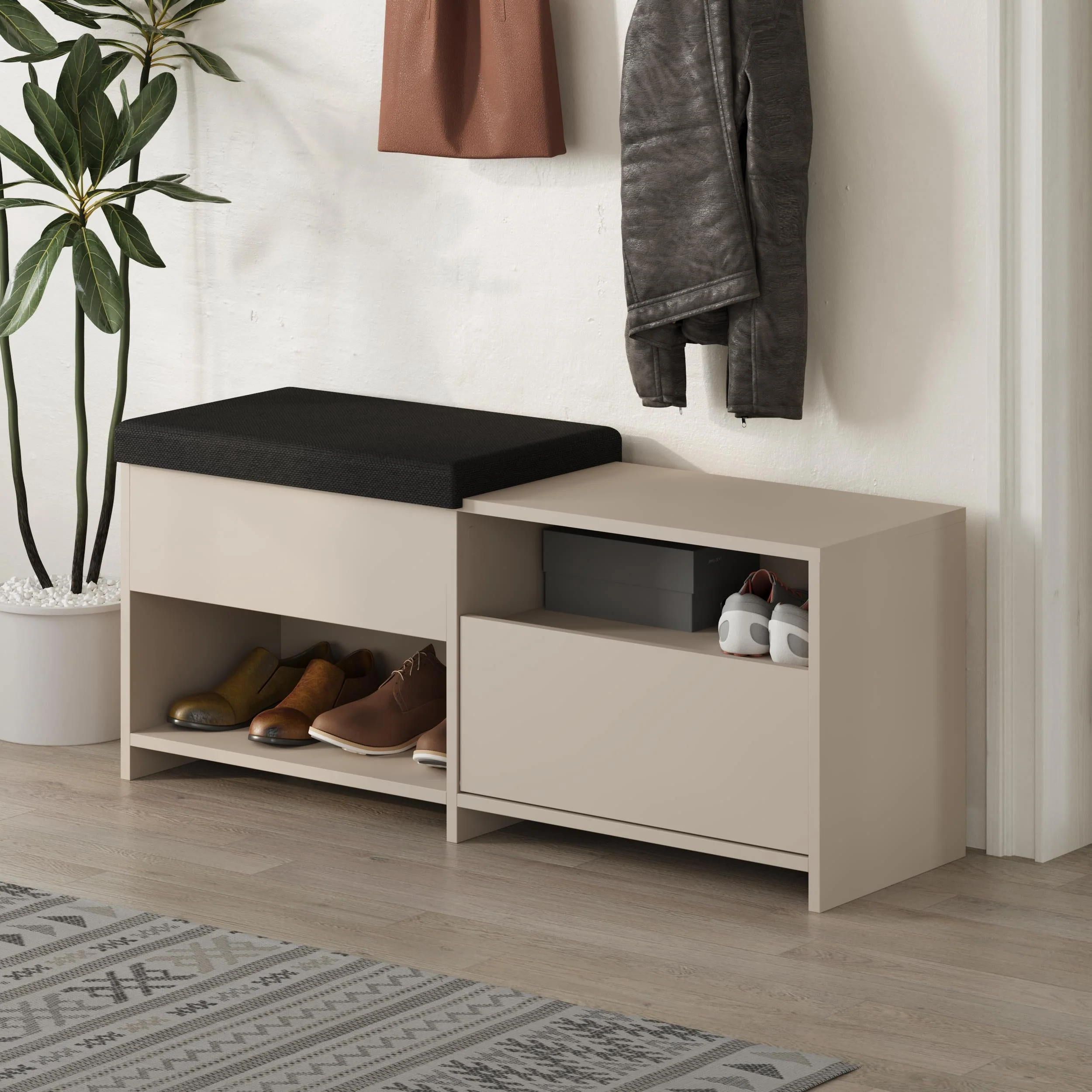 Shoe Bench – Modern Hallway Bench with Storage
