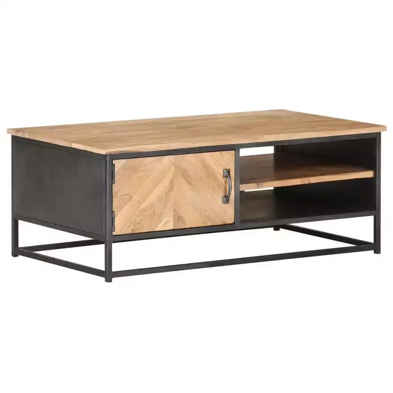 Coffee Table 35.4x19.7x13.8 Solid Acacia Wood