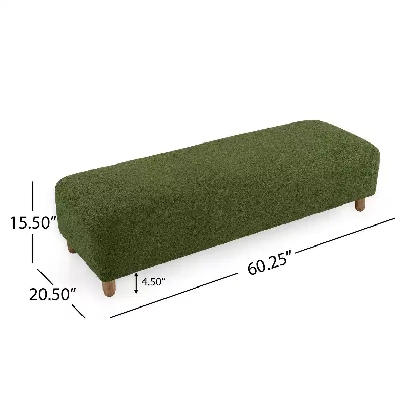 Christopher Knight Home Felix Wood Upholstered Ottoman