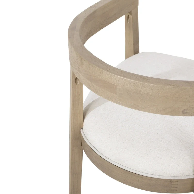 Ladieu Fabric and Wood Tub Dining Chairs Set of 2by Christopher Knight Home