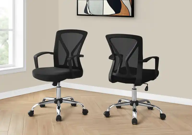 23.5 Office Chair with Mesh Back - Black/Chrome